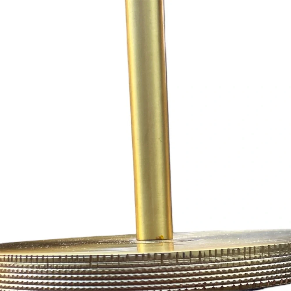 Brushed Brass Paper Towel Holder Gold Countertop Stand 14” New - Slight Misprint